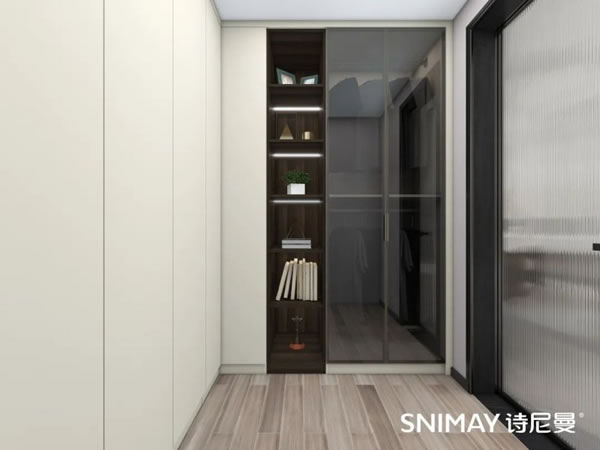 淺指智能鎖定制衣柜案例,輕奢玻璃配衣柜真的絕了_11